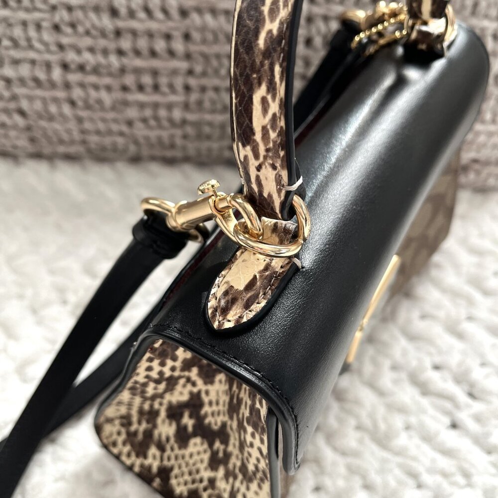 Coach Pepper Satchel in Signature Canvas (Black/Brown) No. C1325 - Picture 12 of 16